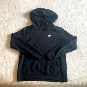 NIKE Black Extended Neck Sweatshirt (Size: Medium)